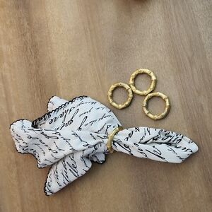 Gold Plated Metal Napkin Rings